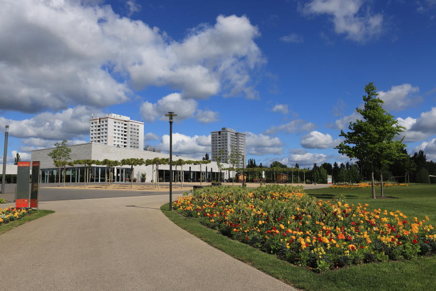 Gärten der Welt à Marzahn, la rencontre d'un jardin et de l'architecture, photo Catherine Gras