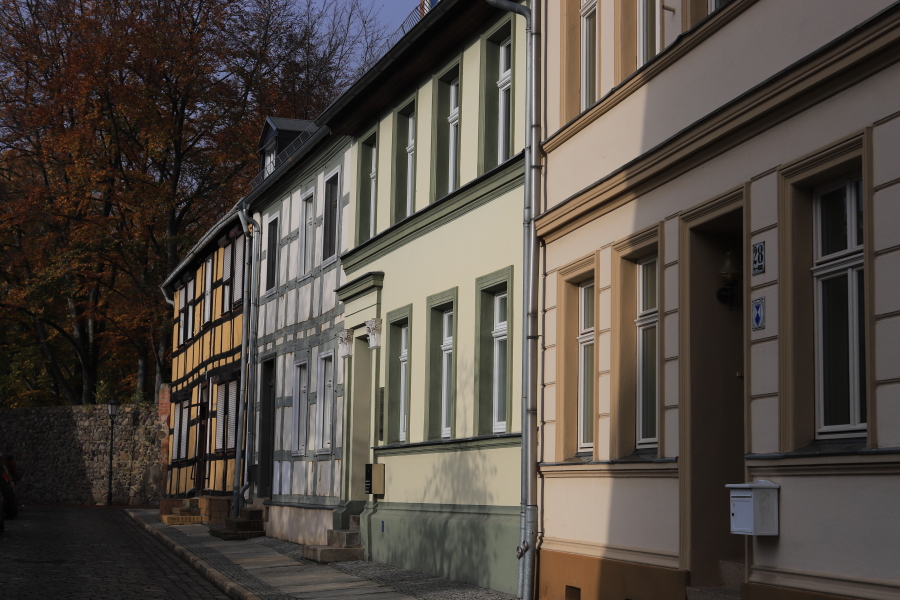 vieille ville de Bernau, façades de maison, photo Catherine Gras